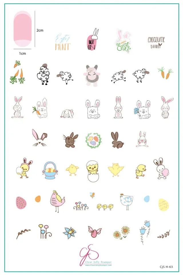 Clear Jelly Stamper Hoppy Easter CjSH-63 stempelplade påske