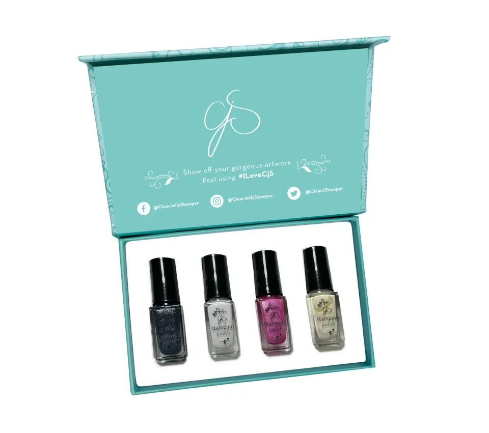 Clear Jelly Stamper Lover's Lane stamping lak 4x5ml rosa sæt