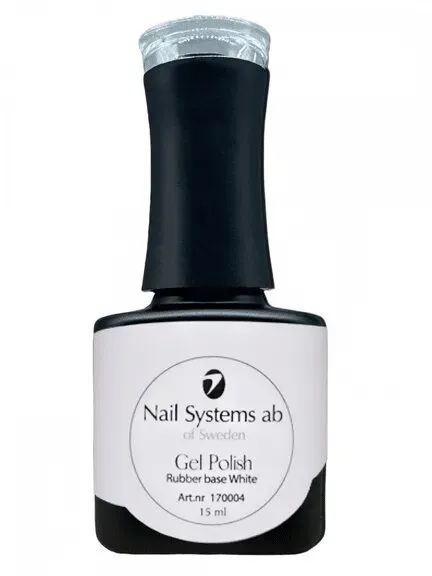 Mline Beauty Nail Systems Rubber Base White 15ml kold hvid
