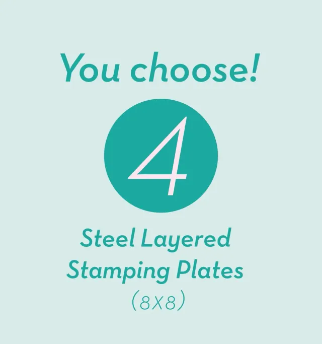 Clear Jelly Stamper You Choose 4 medium stempelplader 8x8