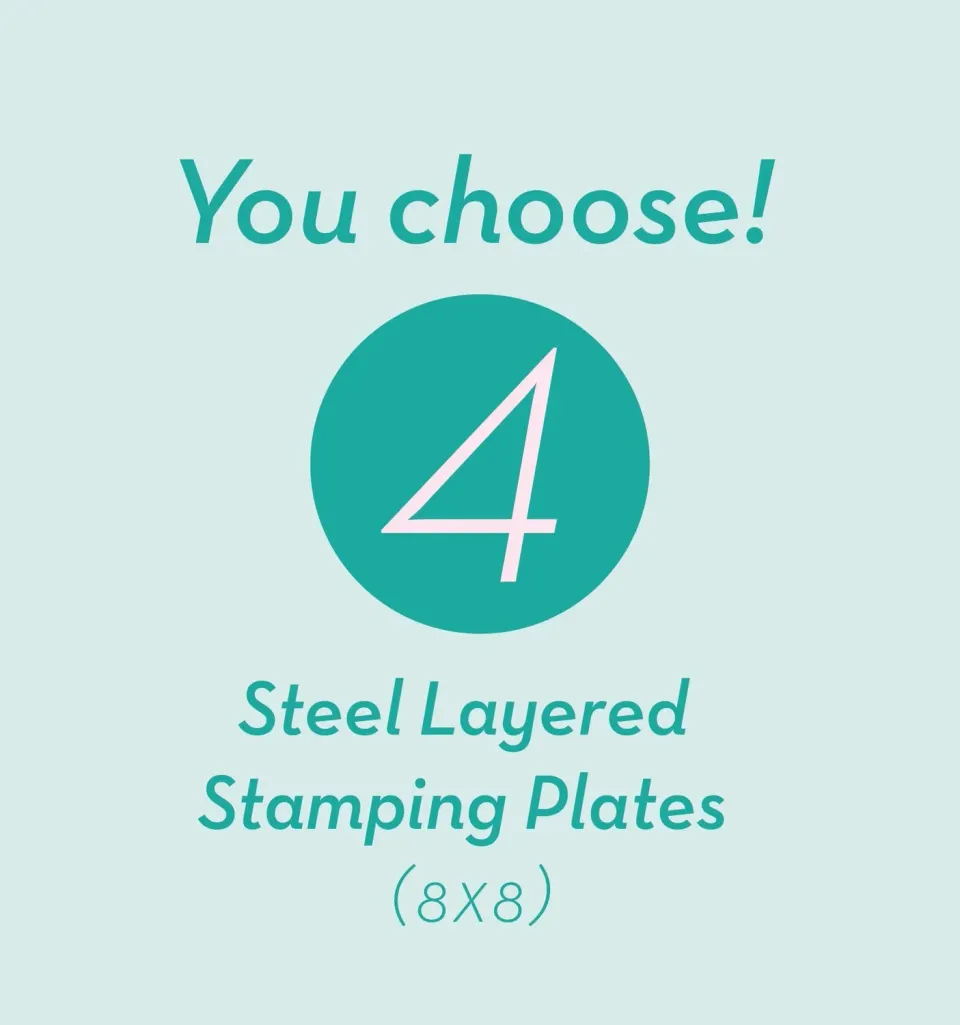 Clear Jelly Stamper You Choose 4 medium stempelplader 8x8