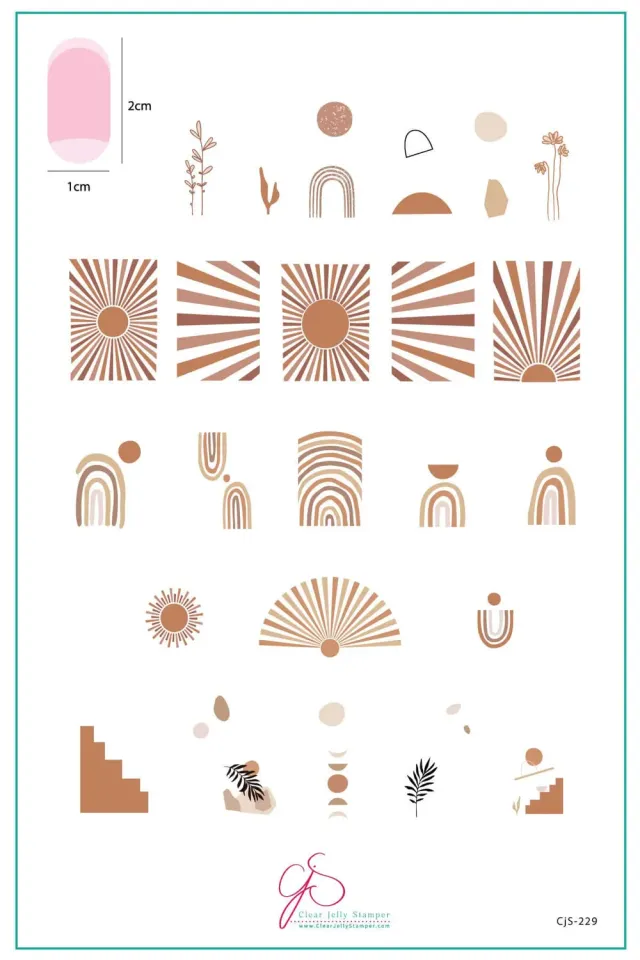 Clear Jelly Stamper CjS-229 Desert Boho stamping plade boho
