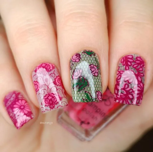 Clear Jelly Stamper CjS-177 Just Add Lace stamping plade 14,5cm