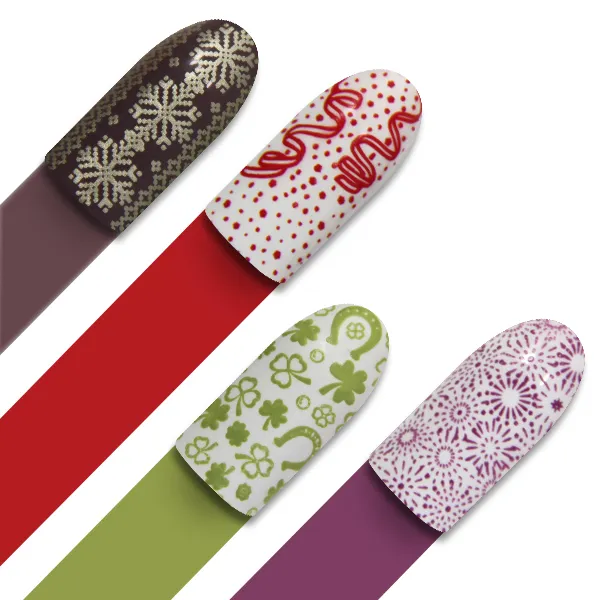 Moyra stempelplade 56 Celebration 2 nail art