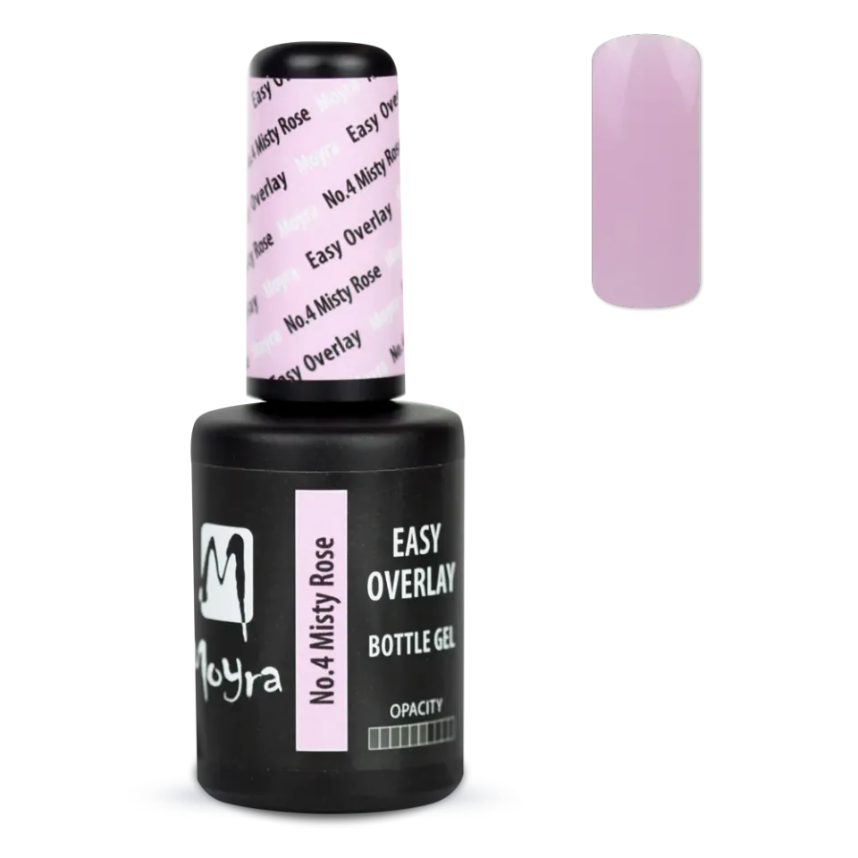 Moyra Easy Overlay No.4 builder gel Misty Rose 10ml dækkende