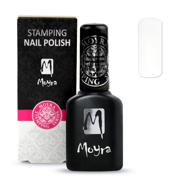 Moyra Smart Polish SPS02 White stamping lak 12 ml hvid