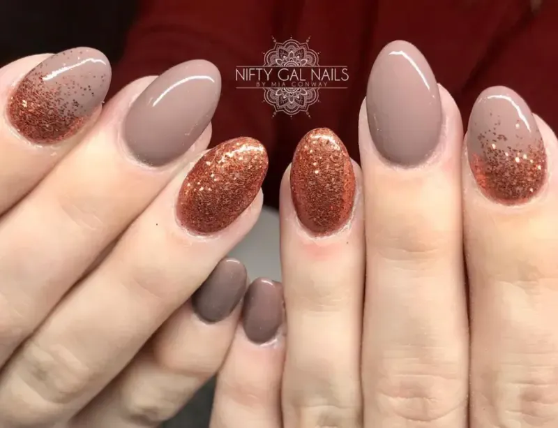 Indigo Nails Penny negleglitter med kobberglød