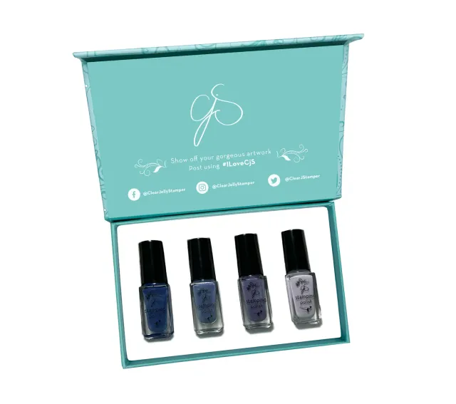 Clear Jelly Stamper Purplicious stampinglak sæt 4x5ml lilla