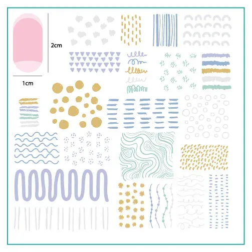 Clear Jelly Stamper My Main Squiggle CjS-146 plade 8cm abstrakt
