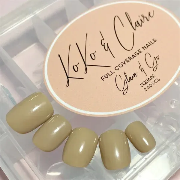 Clear Jelly Stamper Glam Go Full Coverage negle Square 240 stk