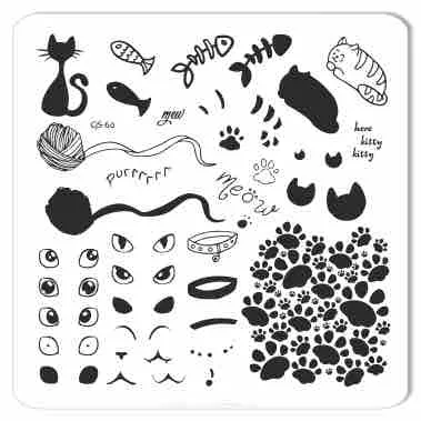 Clear Jelly Stamper CjS-60 Meow stempelplade kattemotiv