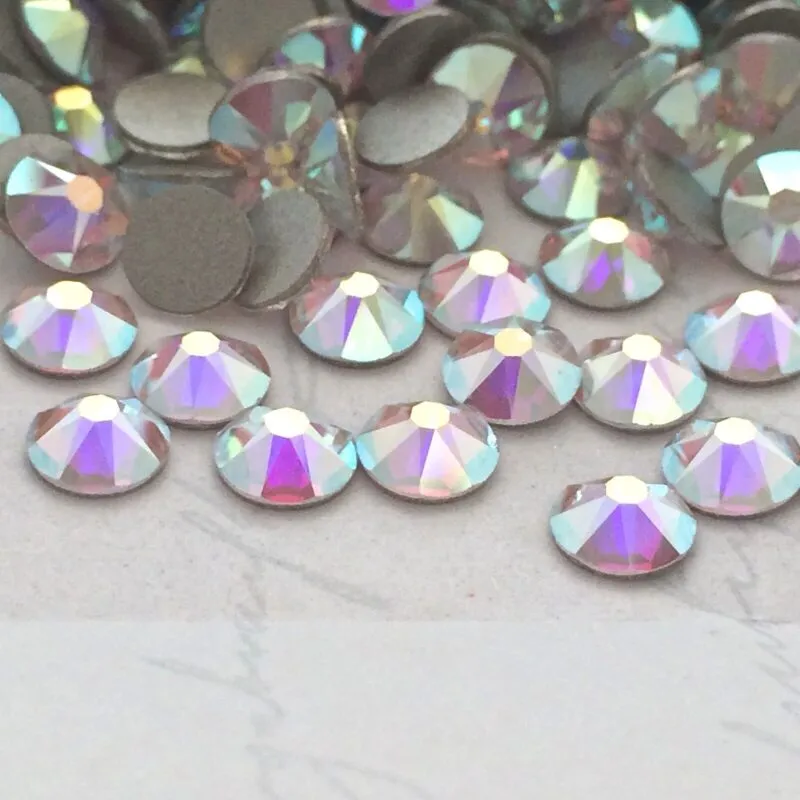 Beautystones Crystal AB neglekrystaller flat back regnbue