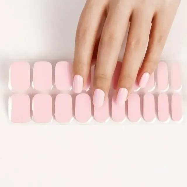 Clear Jelly Stamper Gel-ly Wraps 001 neglewraps baby pink 20 stk