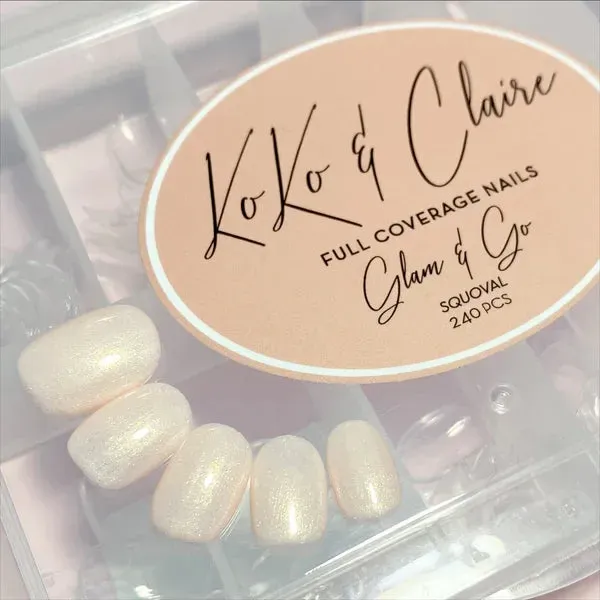 Clear Jelly Stamper Glam & Go kunstige negle squoval 240 stk