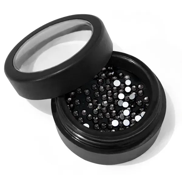 Moyra Crystal Stones No. 18 krystalsten jet black 100 stk sorte